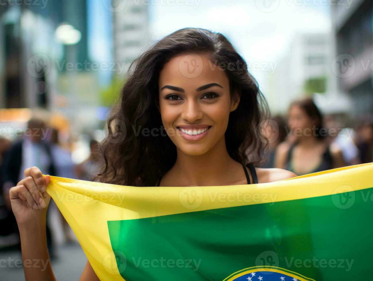 brasileiro mulher comemora dela futebol equipes vitória ai generativo foto