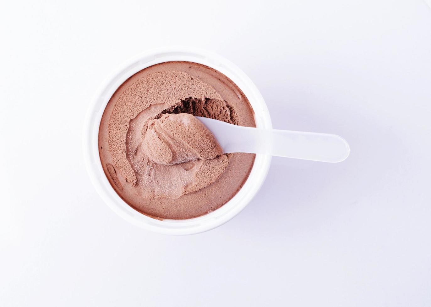 sorvete com sabor de chocolate para comer como fundo de alimentos foto