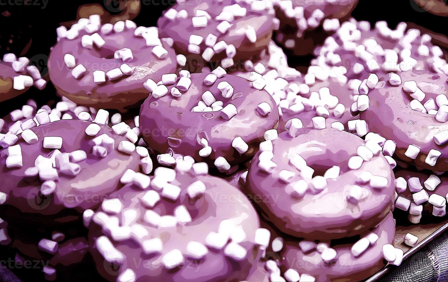 comida de donuts de chocolate foto