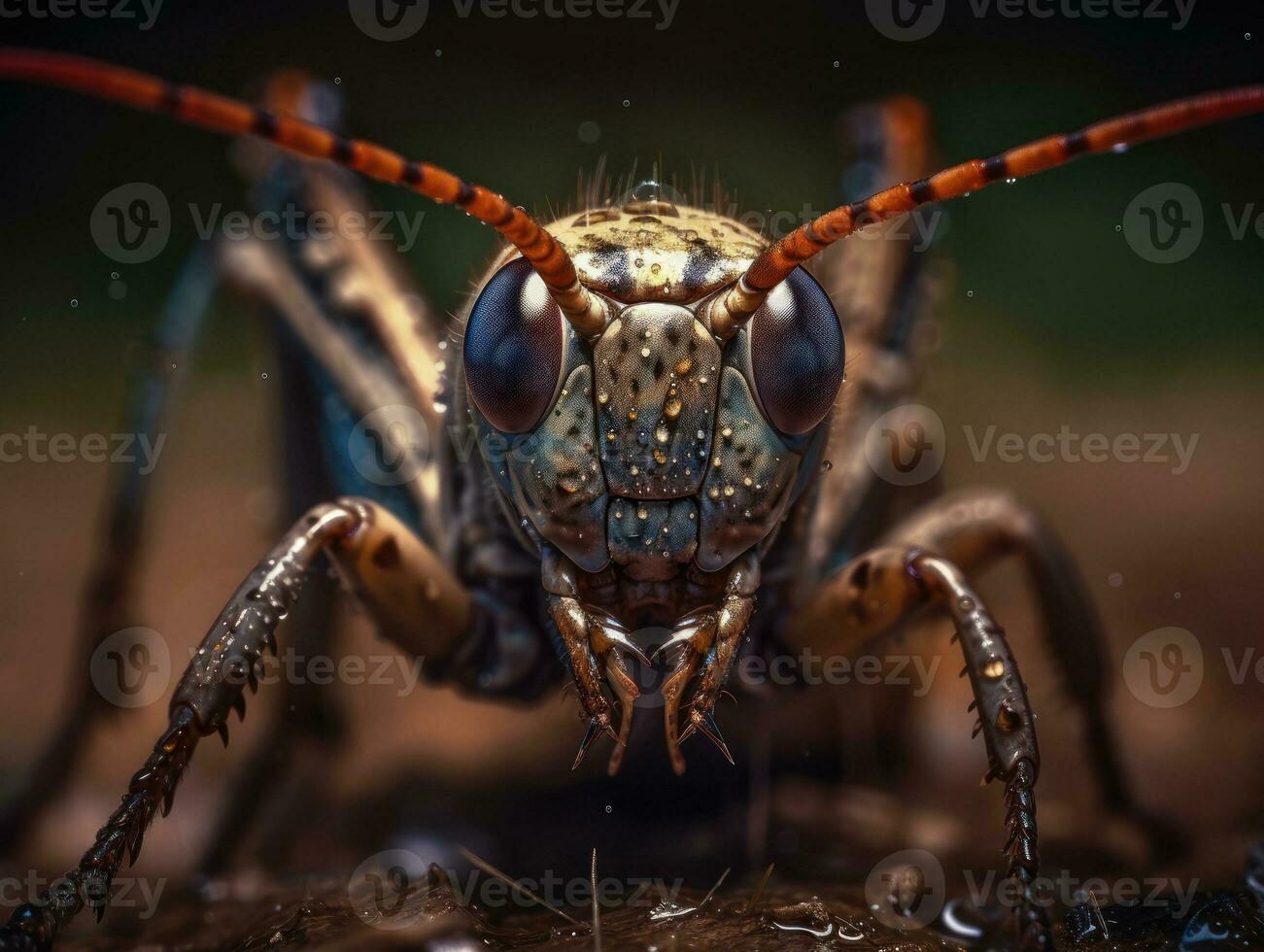 gafanhoto retrato criada com generativo ai tecnologia foto