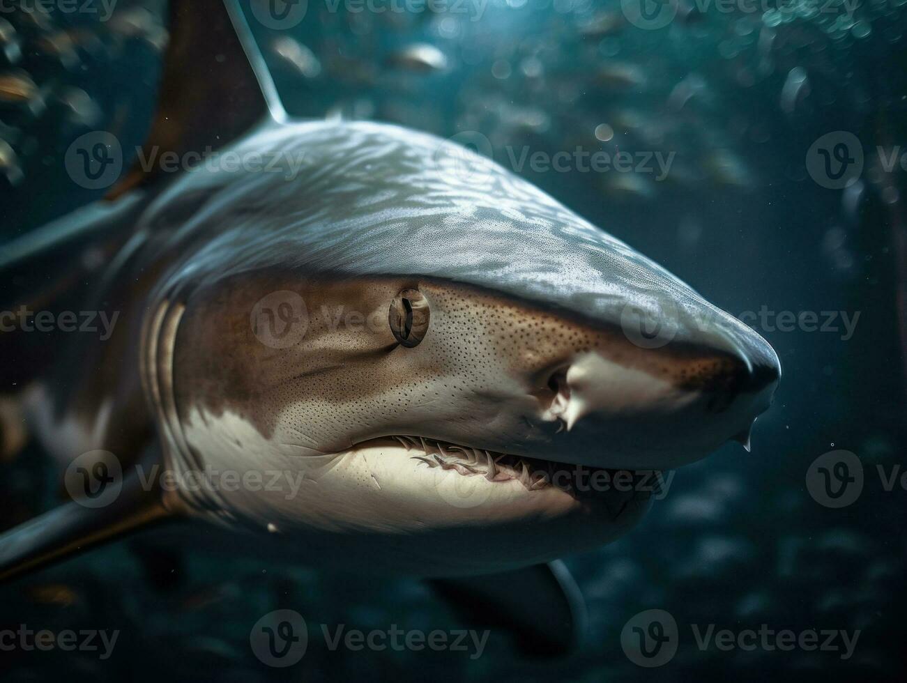 Tubarão retrato criada com generativo ai tecnologia foto