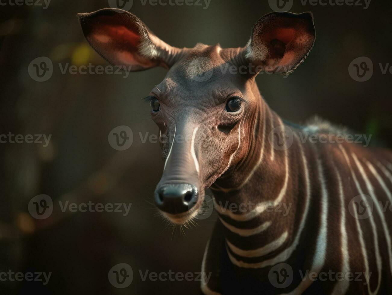 okapi retrato criada com generativo ai tecnologia foto