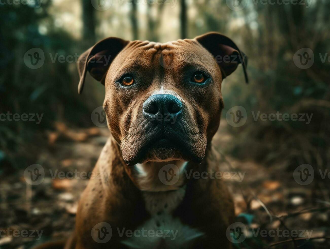 americano Cova touro terrier cachorro criada com generativo ai tecnologia foto