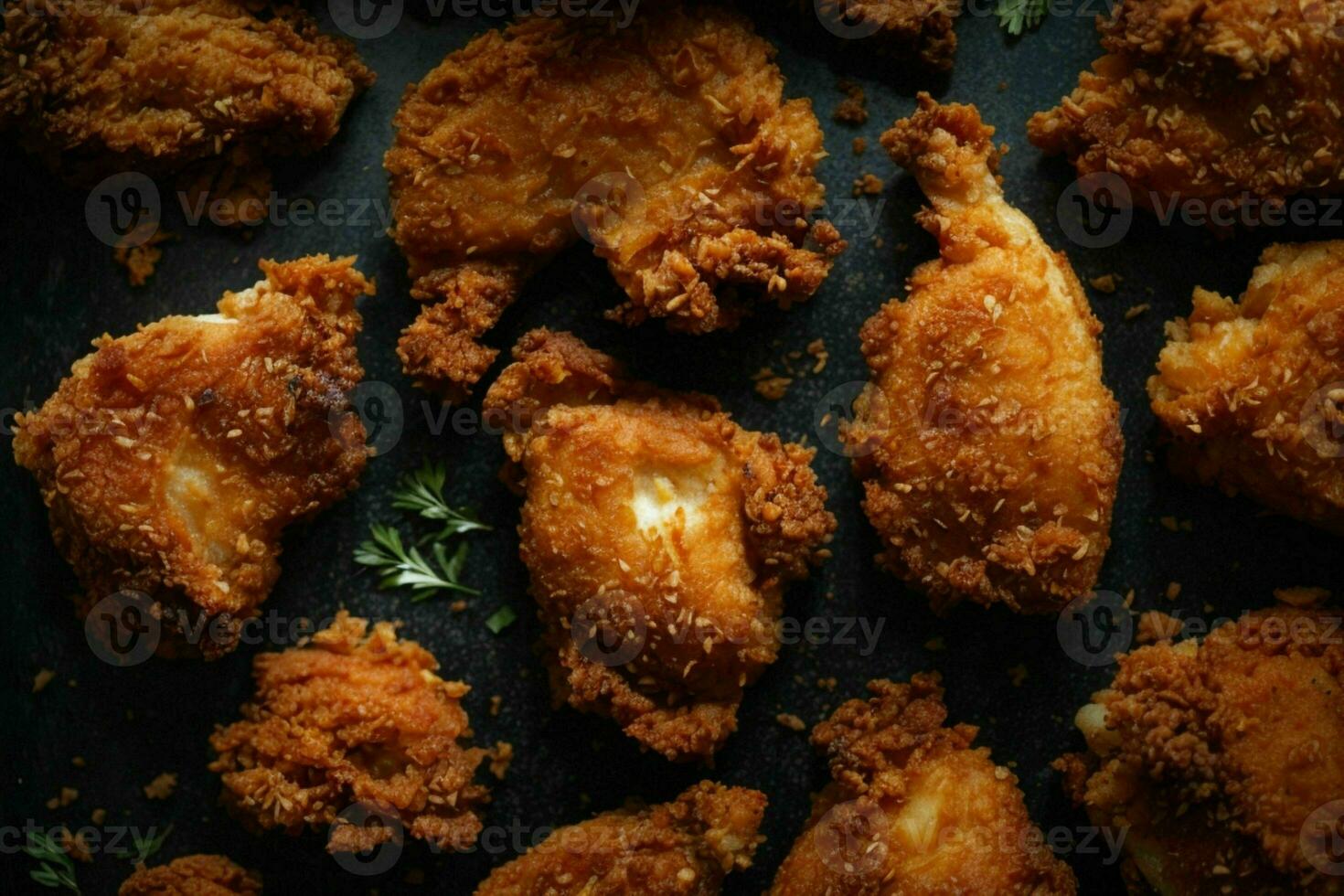 crocantes frito frango. generativo ai pró foto