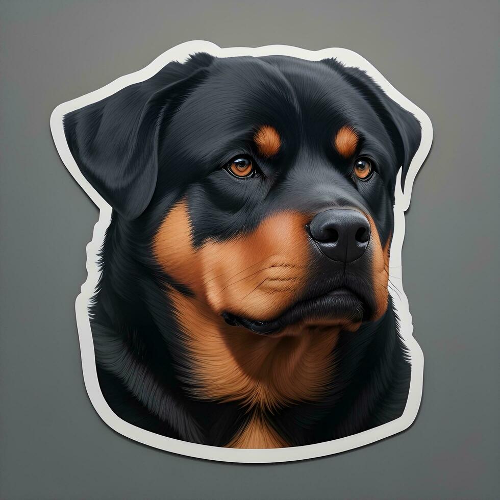 rottweiler cachorro adesivo vetor arte ai gerar foto