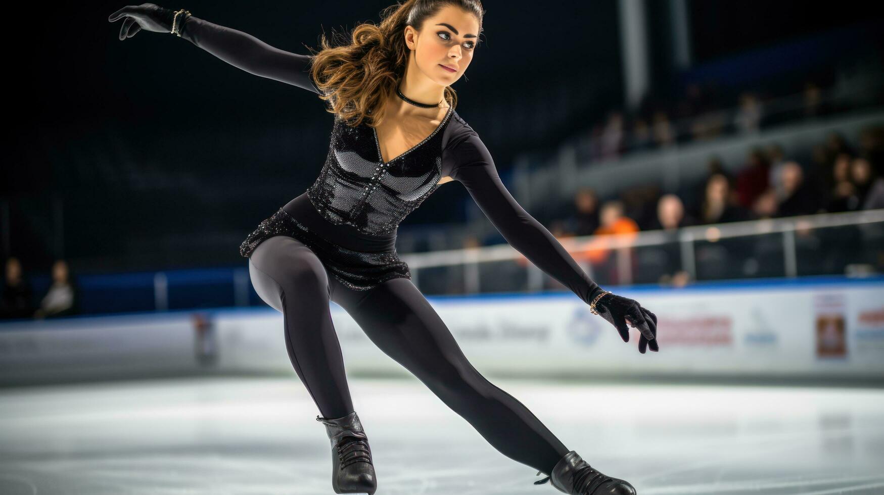 figura patinação. artístico expressão e impressionante atletismo em gelo foto