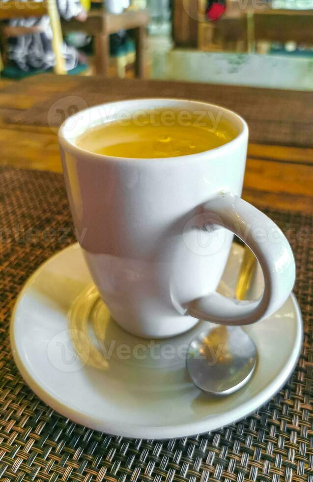 copo do americano Preto café dentro restaurante cafeteria dentro México. foto