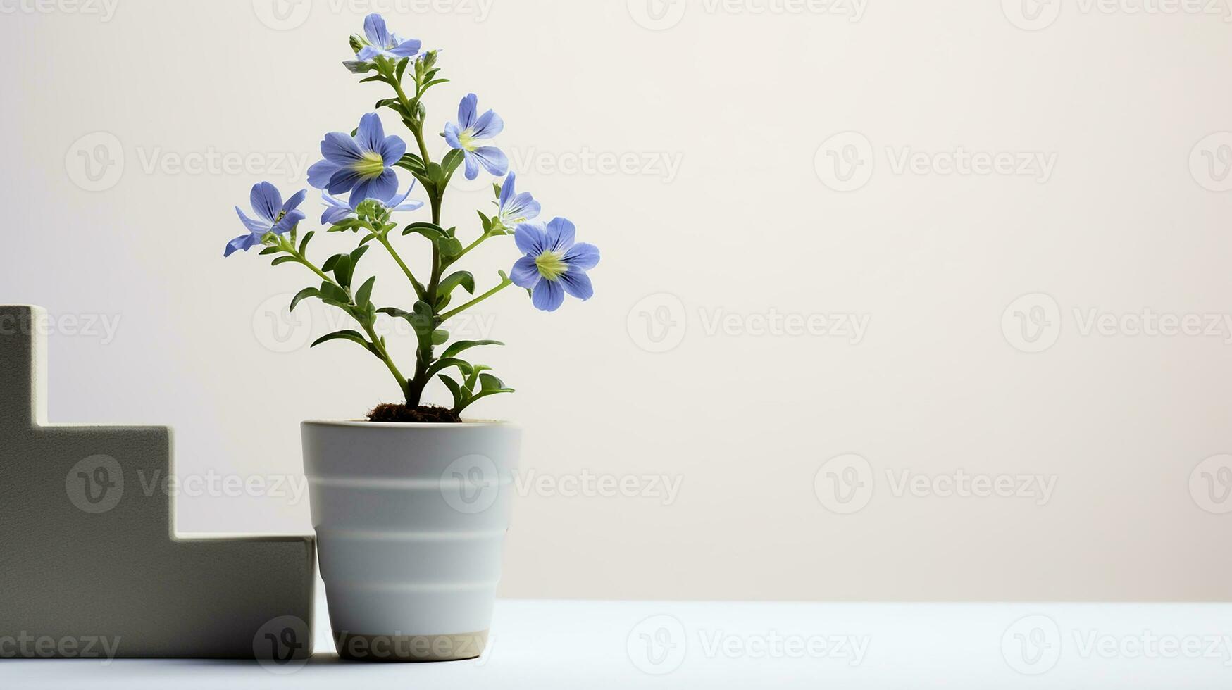 foto do jacobs escada flor dentro Panela isolado em branco fundo. generativo ai