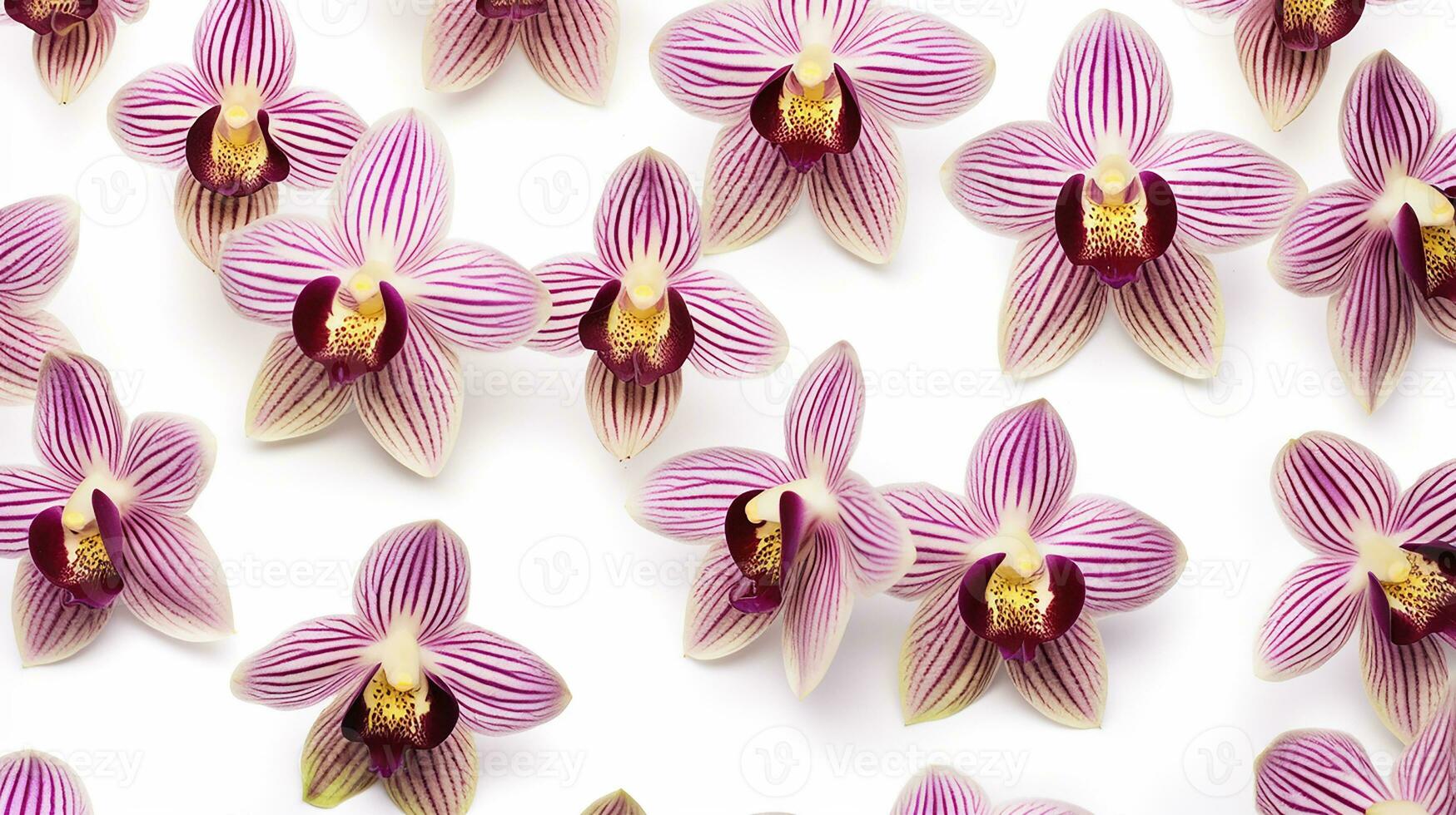 macaco orquídea flor estampado fundo. flor textura fundo. generativo ai foto