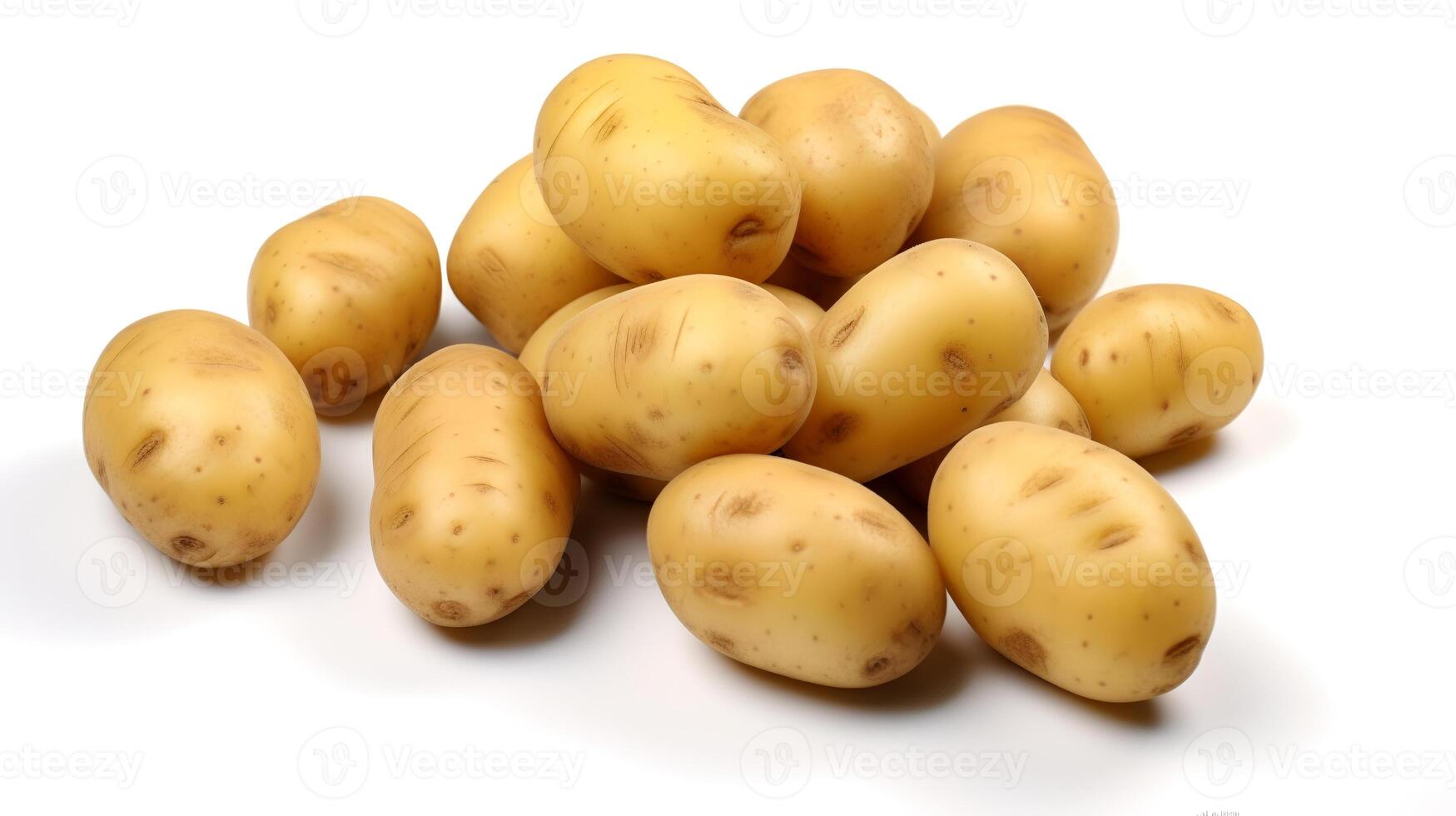 foto do batatas isolado em branco fundo. generativo ai