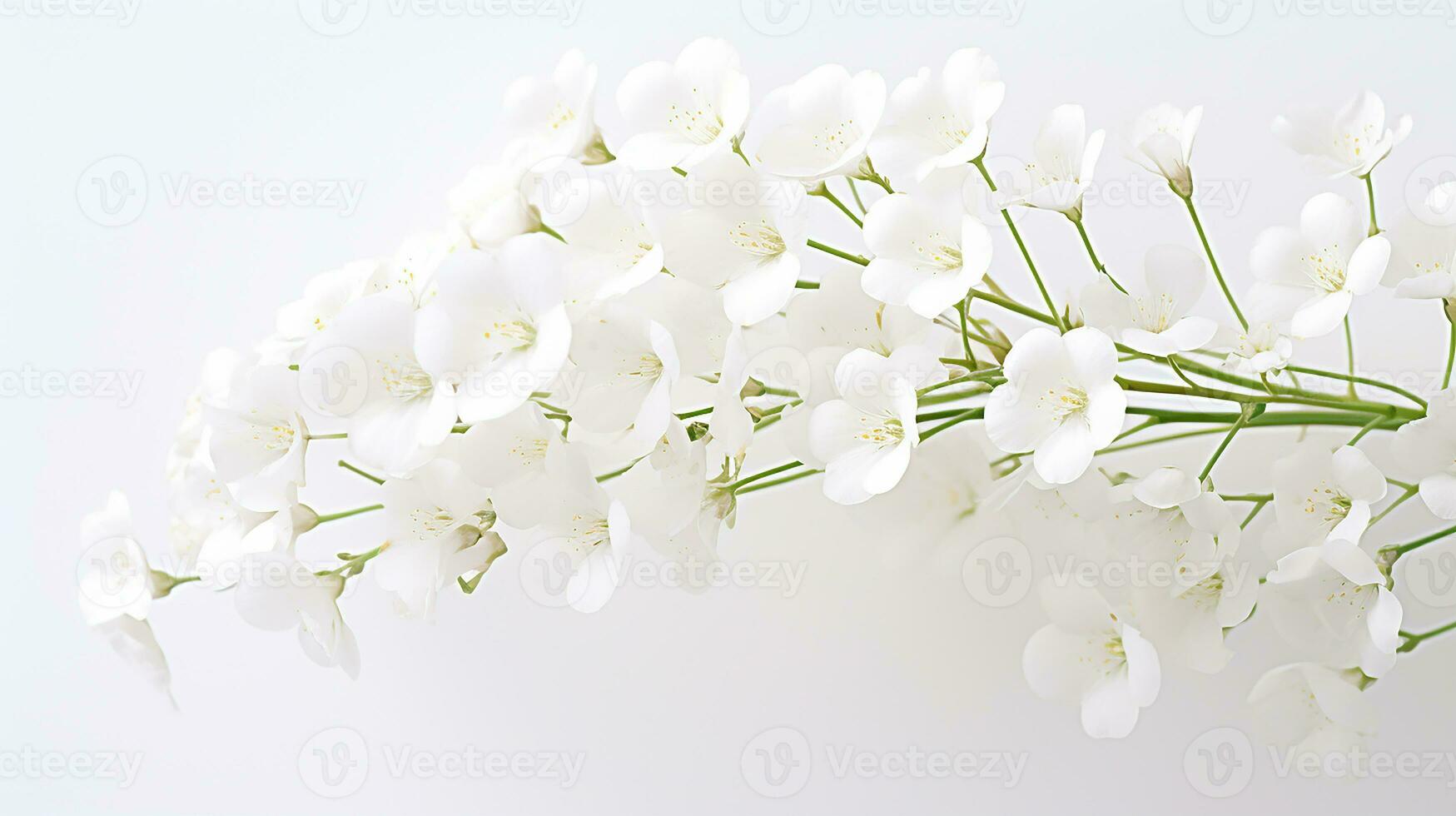 foto do lindo Gypsophila flor isolado em branco fundo. generativo ai