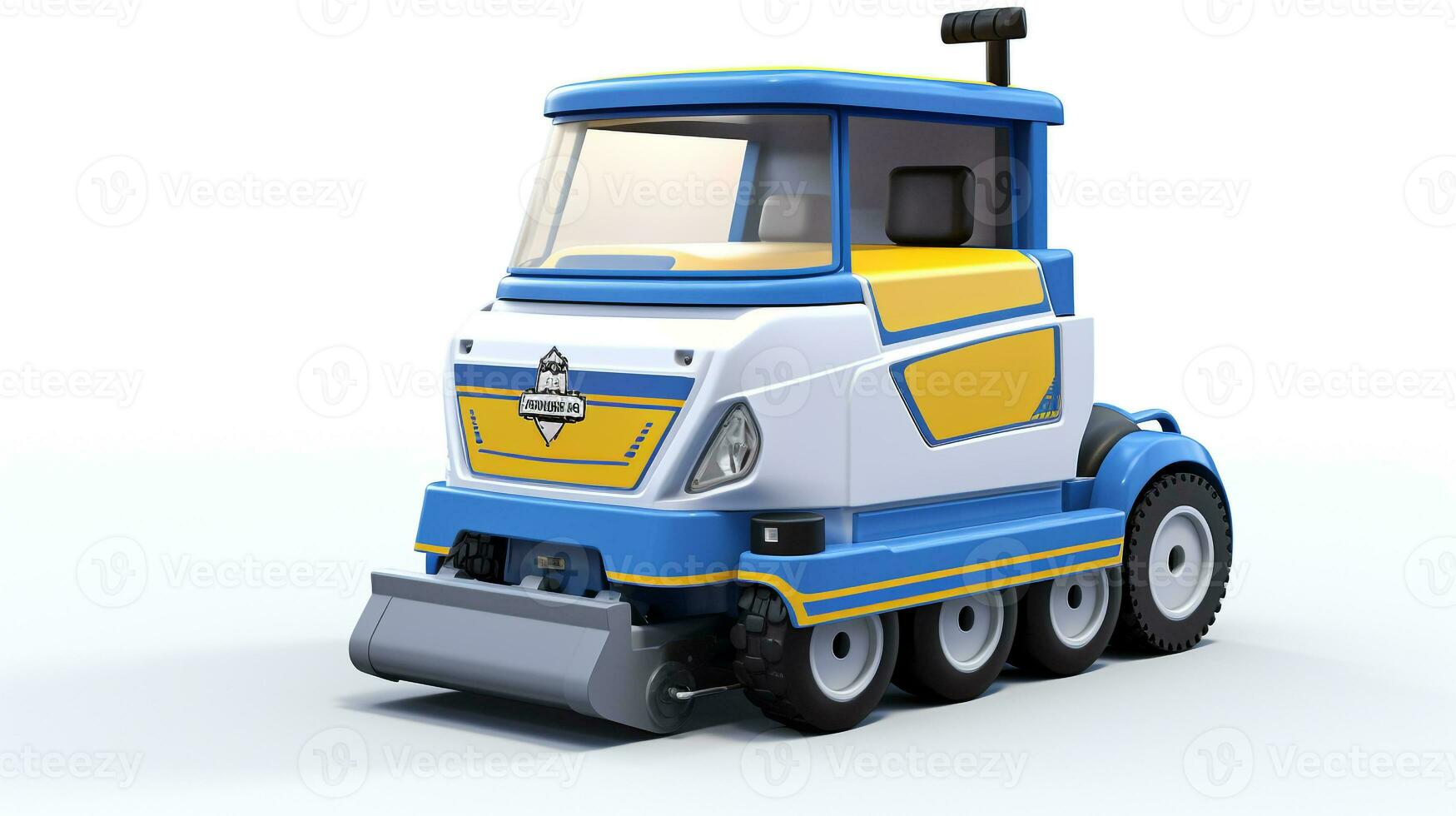 exibindo uma 3d miniatura zamboni. generativo ai foto