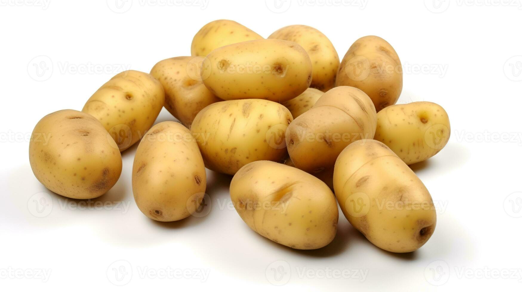 foto do batatas isolado em branco fundo. generativo ai