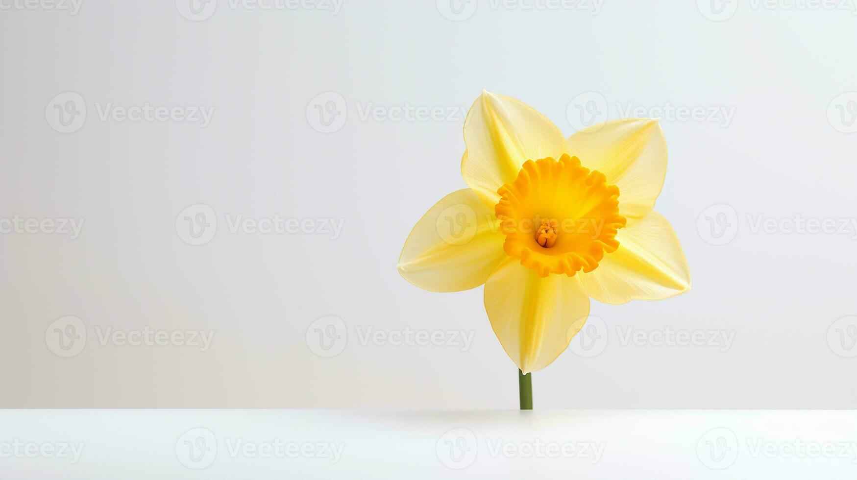 foto do lindo narciso flor isolado em branco fundo. generativo ai