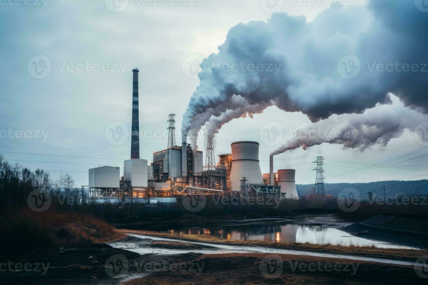 natural gás poder plantar emitindo vapor fundo com esvaziar espaço para texto foto