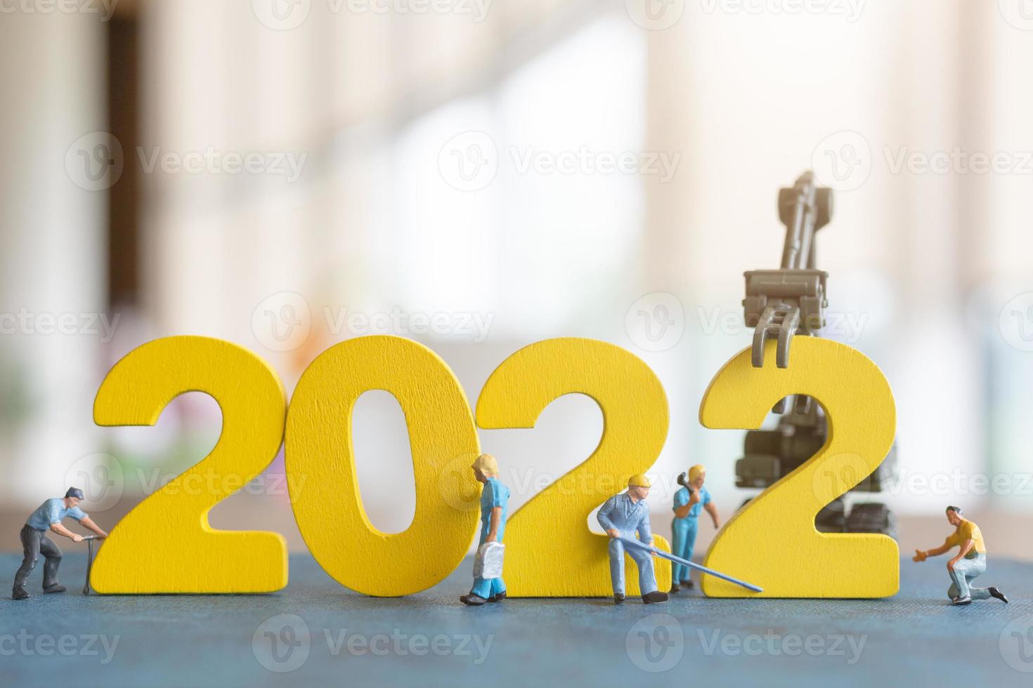 equipe de trabalho de pessoas em miniatura número de compilação 2022 foto