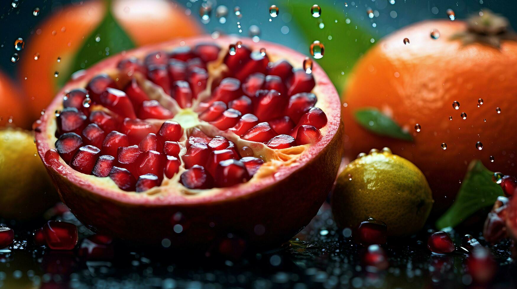 fresco misturar fruta laranja e maçã foto