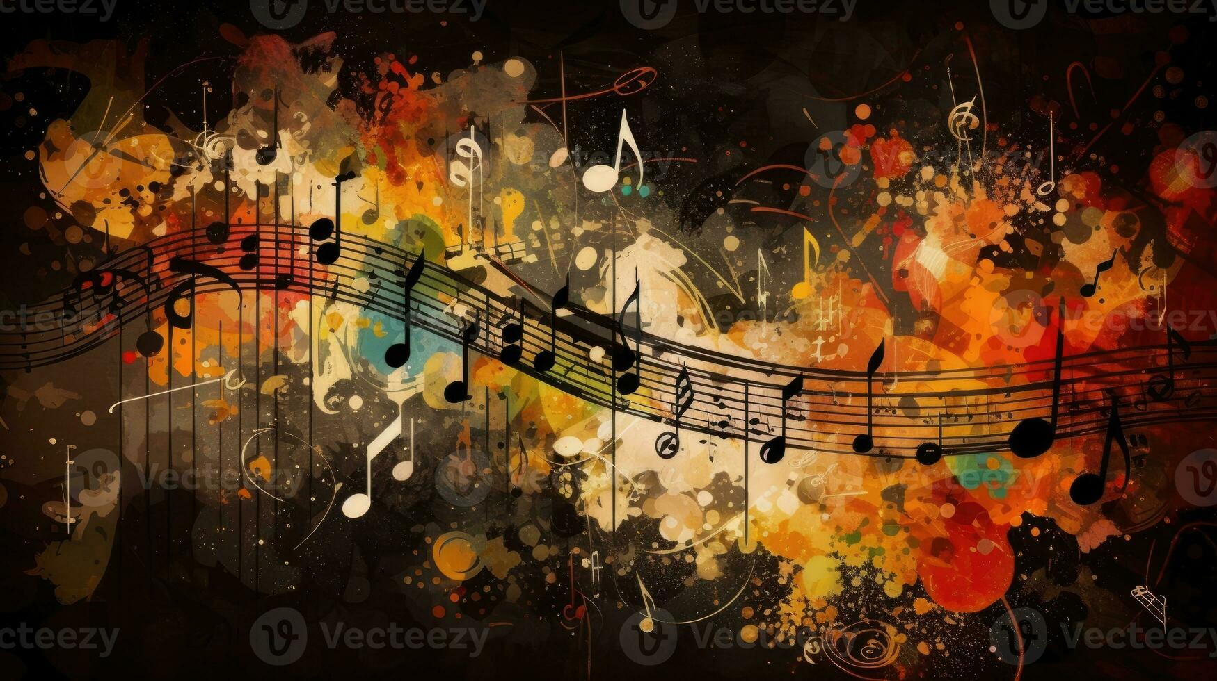 harmonioso melodias abstrato música notas foto