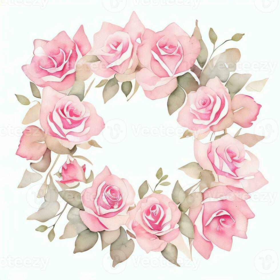 Rosa aguarela rosas clipart foto