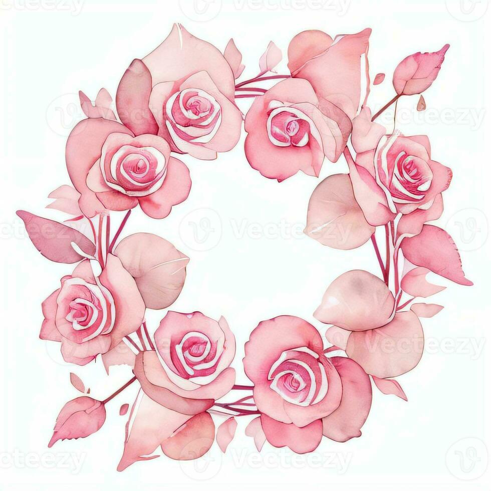 Rosa aguarela rosas clipart foto