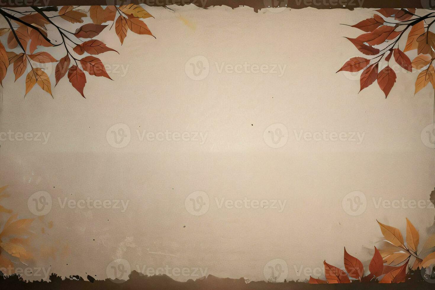 vintage papel com folhas textura fundo foto