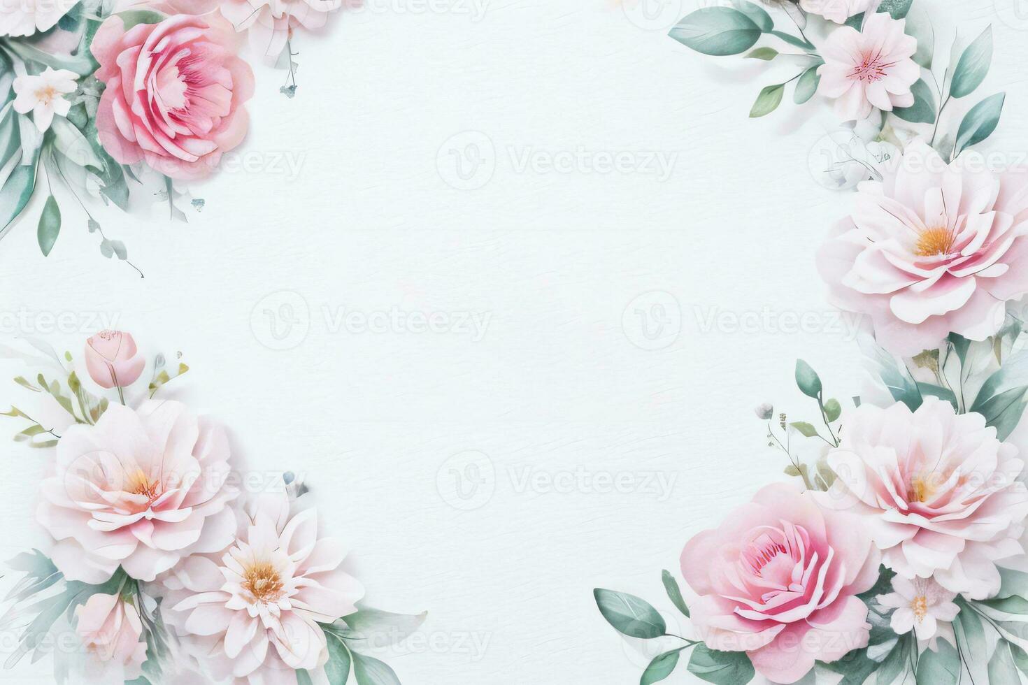 aguarela Rosa flores fundo foto
