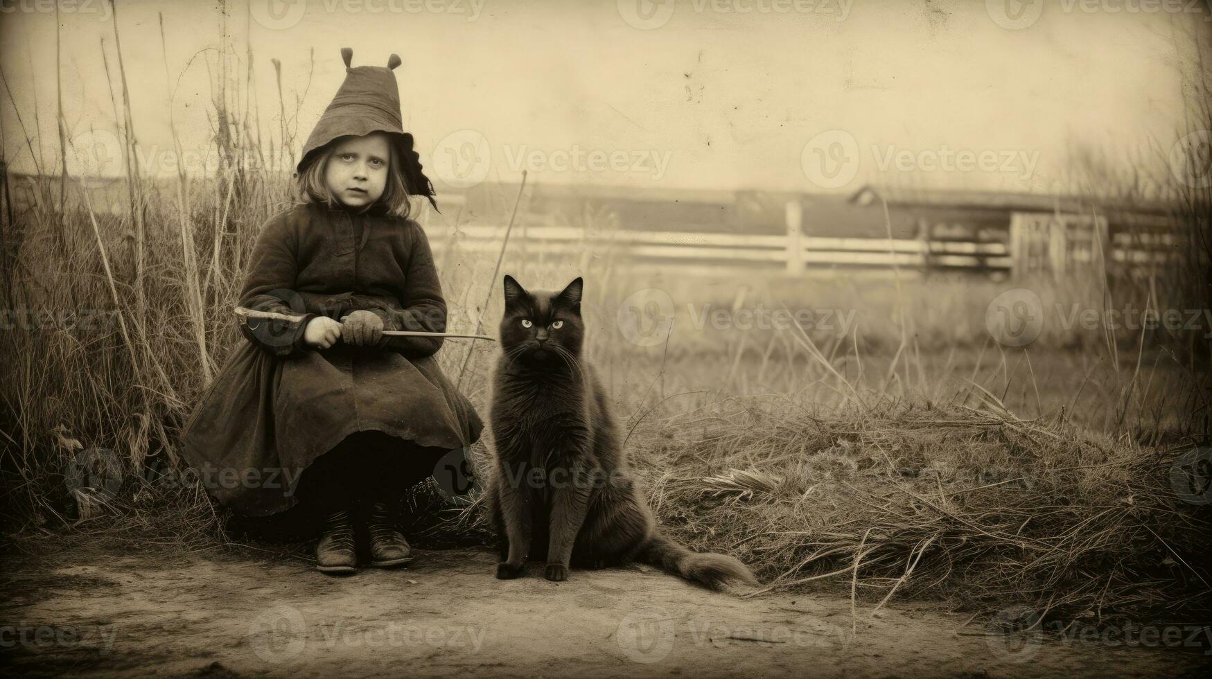 crianças crianças dia das Bruxas assustador vintage fotografia máscaras 19 século Horror fantasias festa foto