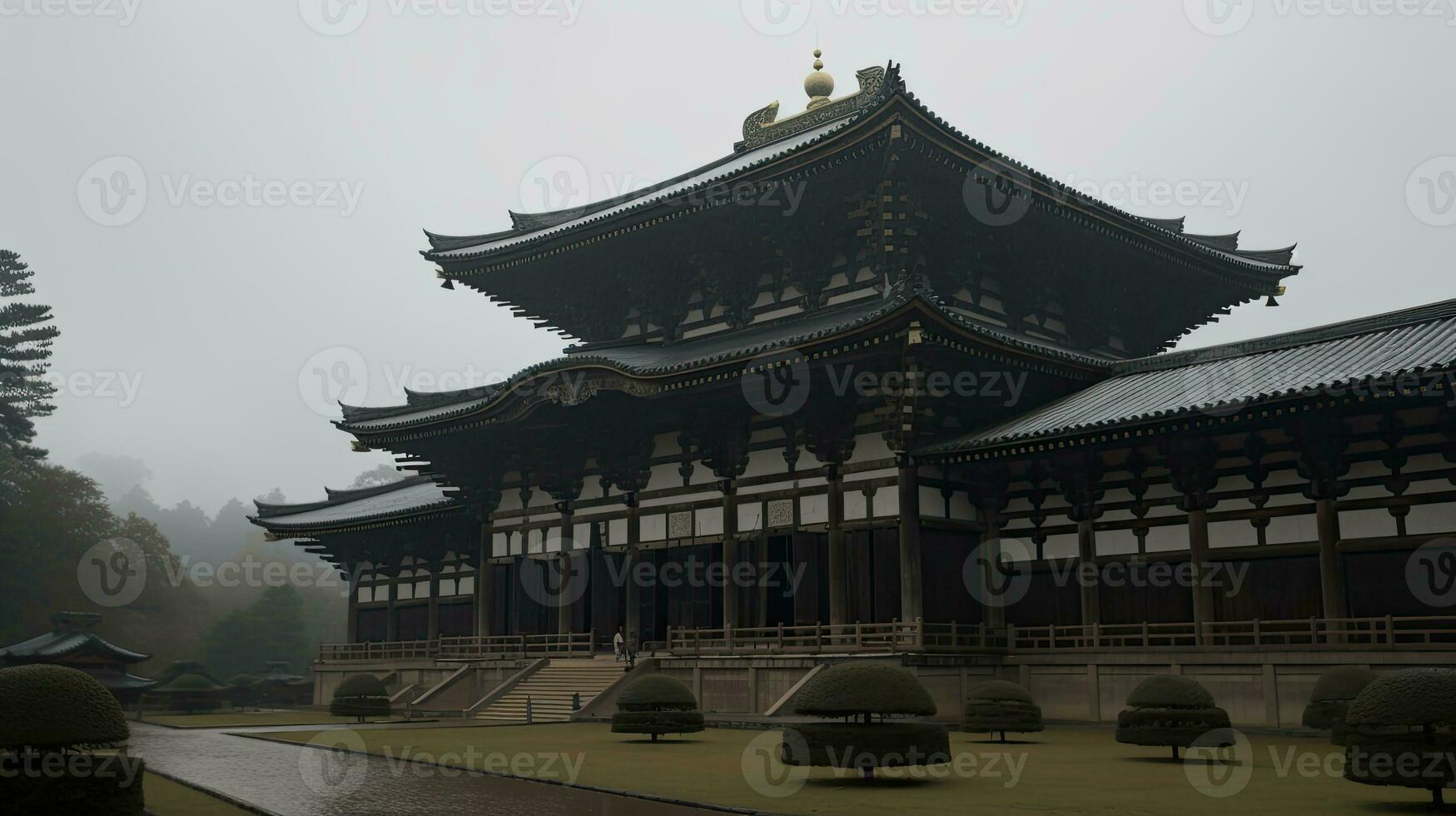 Japão zen têmpora todai panorama panorama Visão fotografia sakura flores pagode Paz silêncio foto