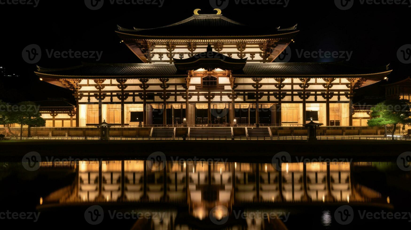 Japão zen têmpora todai panorama panorama Visão fotografia sakura flores pagode Paz silêncio foto