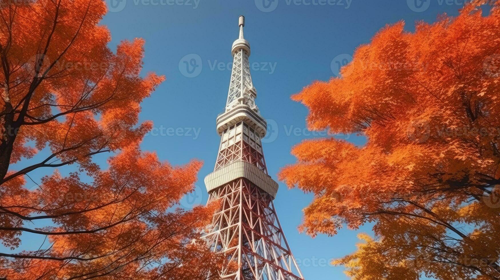 Japão zen Tóquio televisão torre panorama panorama Visão fotografia sakura flores pagode Paz silêncio foto