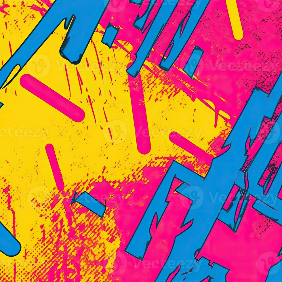 expressivo grafite néon artístico brincalhão ilustração Projeto impressão geométrico ácido formas estilo foto