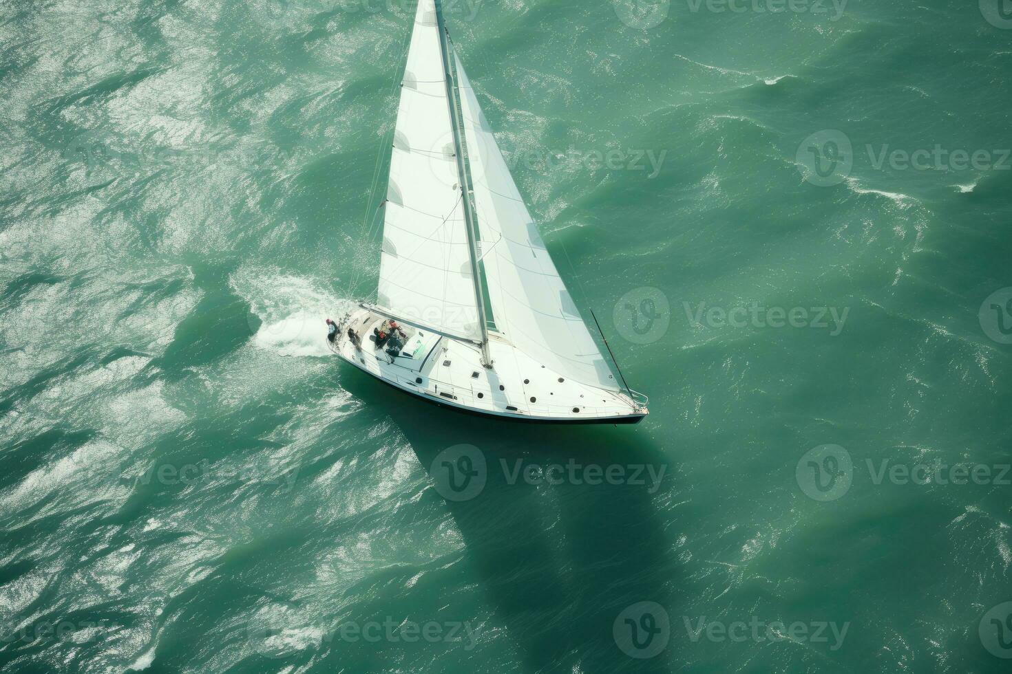 iate barco mar Navegando vento Rapidez navegação liberdade relaxamento fluxo romântico fotografia aéreo foto