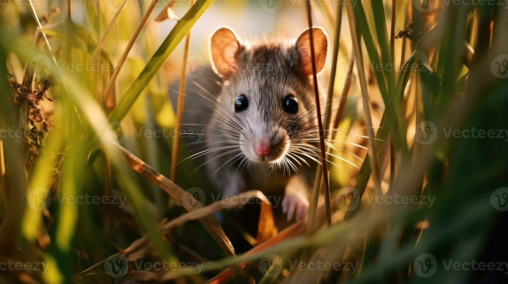 rato rato escondido predador fotografia Relva nacional geográfico estilo 35mm documentário papel de parede foto