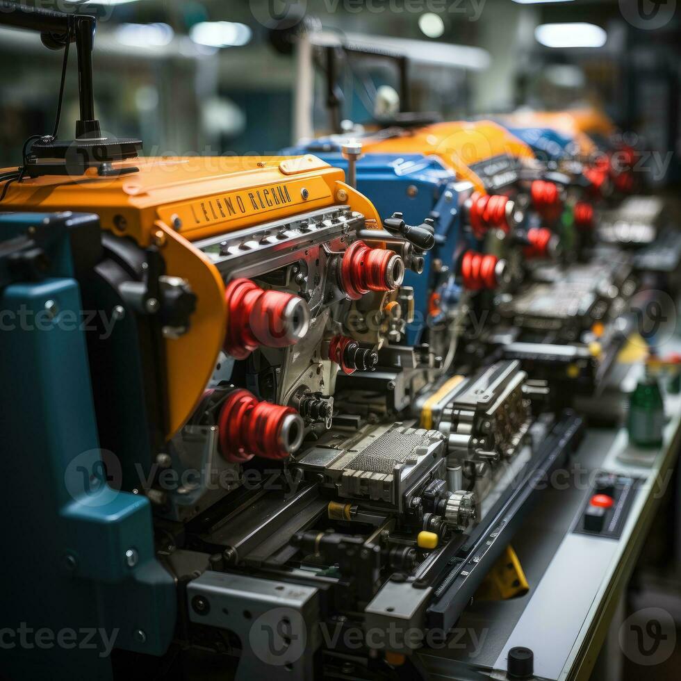 tecelagem têxtil fábrica área de trabalho máquina robô Produção mecânico transportador foto fechar