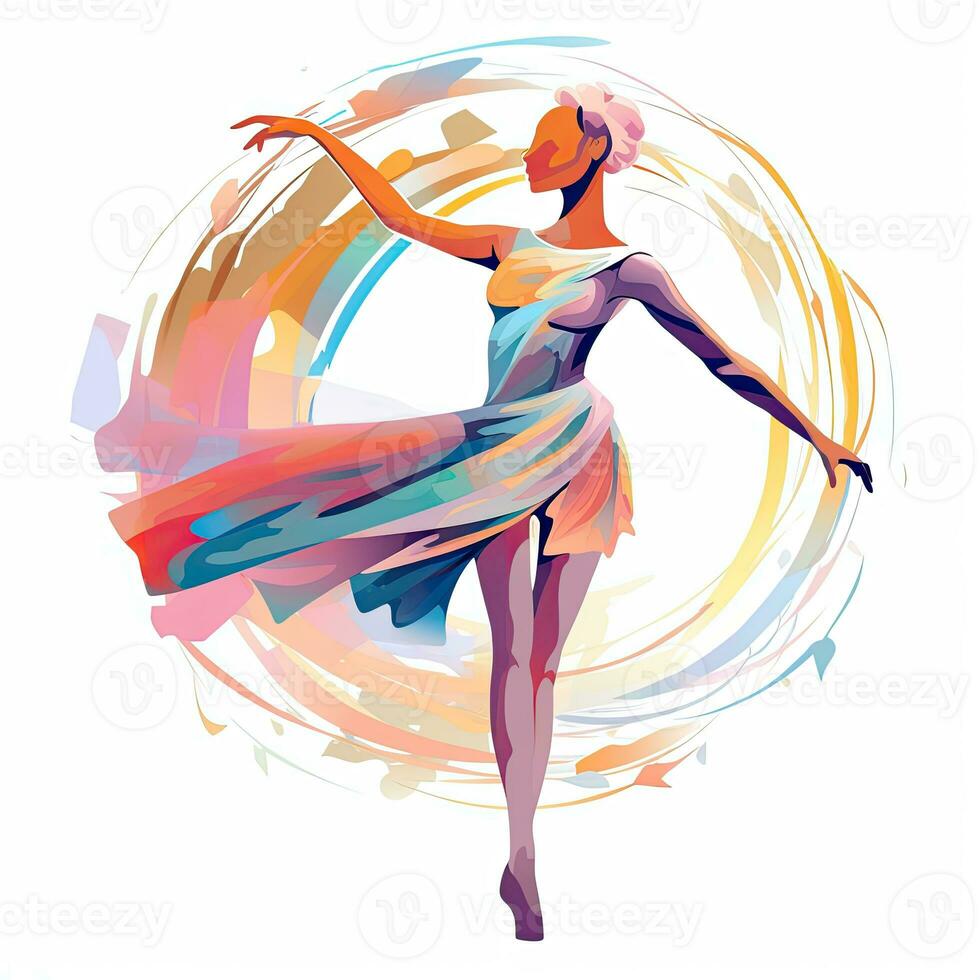 balé dança mulher ilustração esboço colagem expressivo obra de arte clipart pintura foto