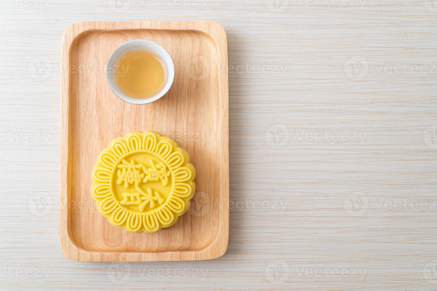 sabor de creme de bolo lunar chinês foto