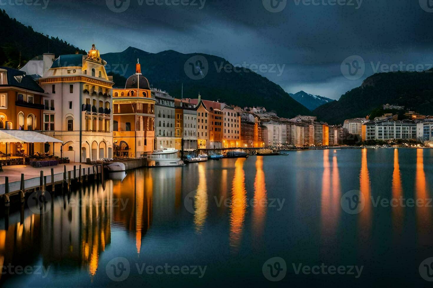 a cidade do salzburgo, Áustria. gerado por IA foto