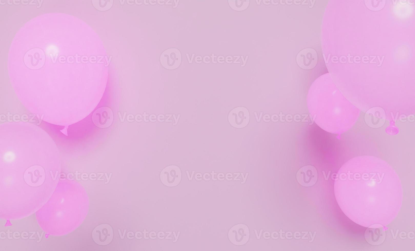 fundo rosa com balões foto