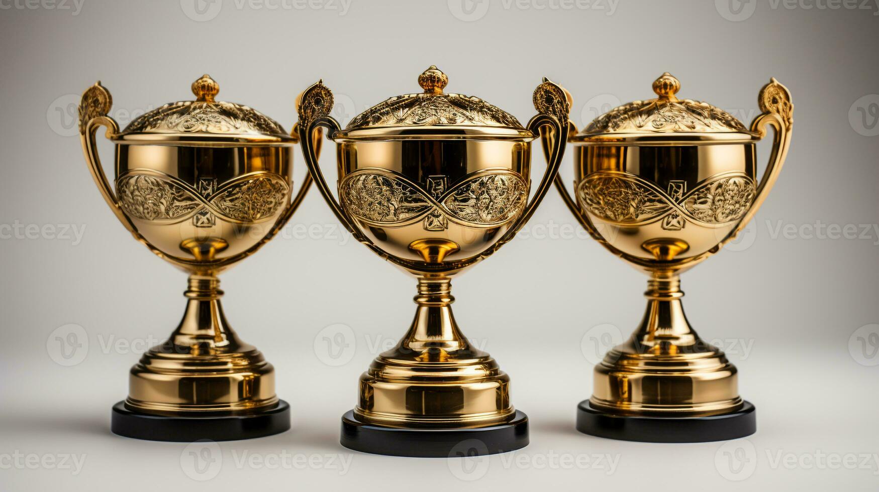 ouro troféus, platina troféus com único e agradável esculturas foto