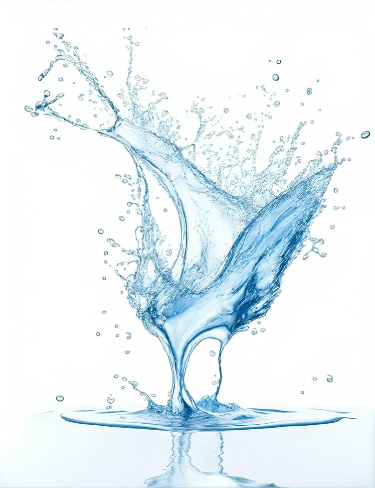respingos de água em um fundo branco foto