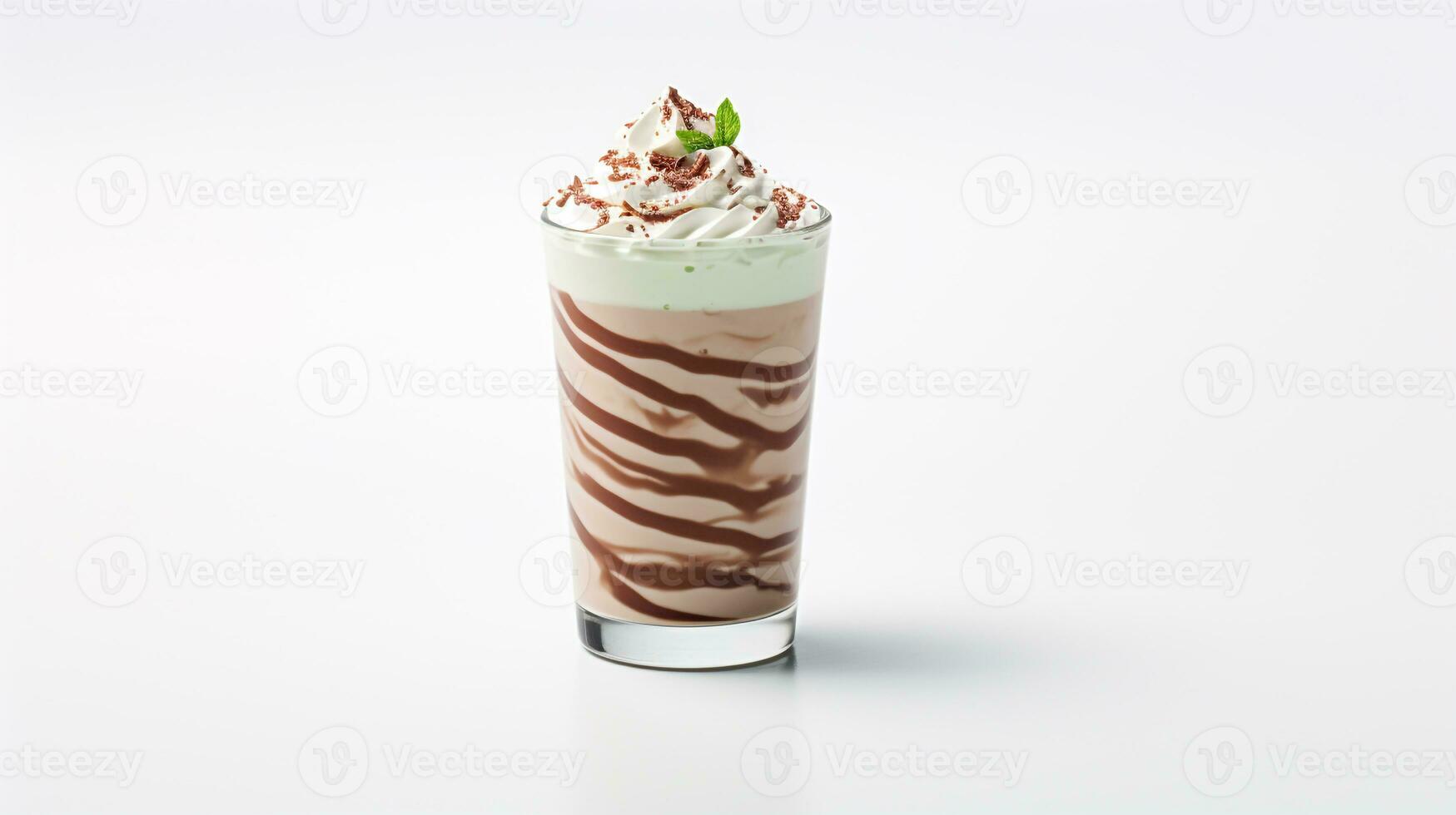 foto do uma hortelã-pimenta mocha isolado em plano branco fundo. generativo ai