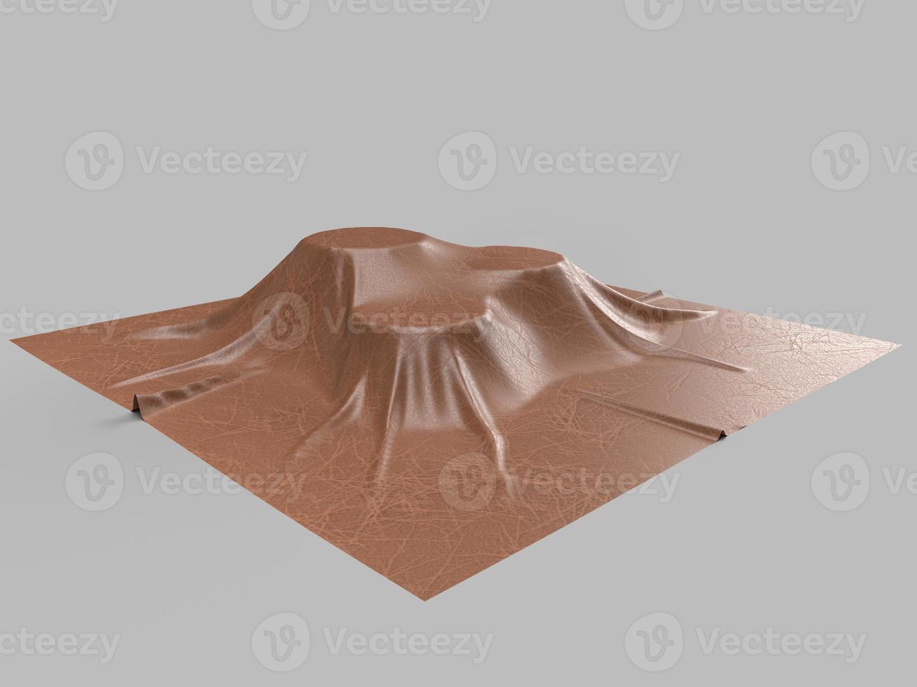 Imagem renderizada em 3D do estande de produtos de capa de couro foto