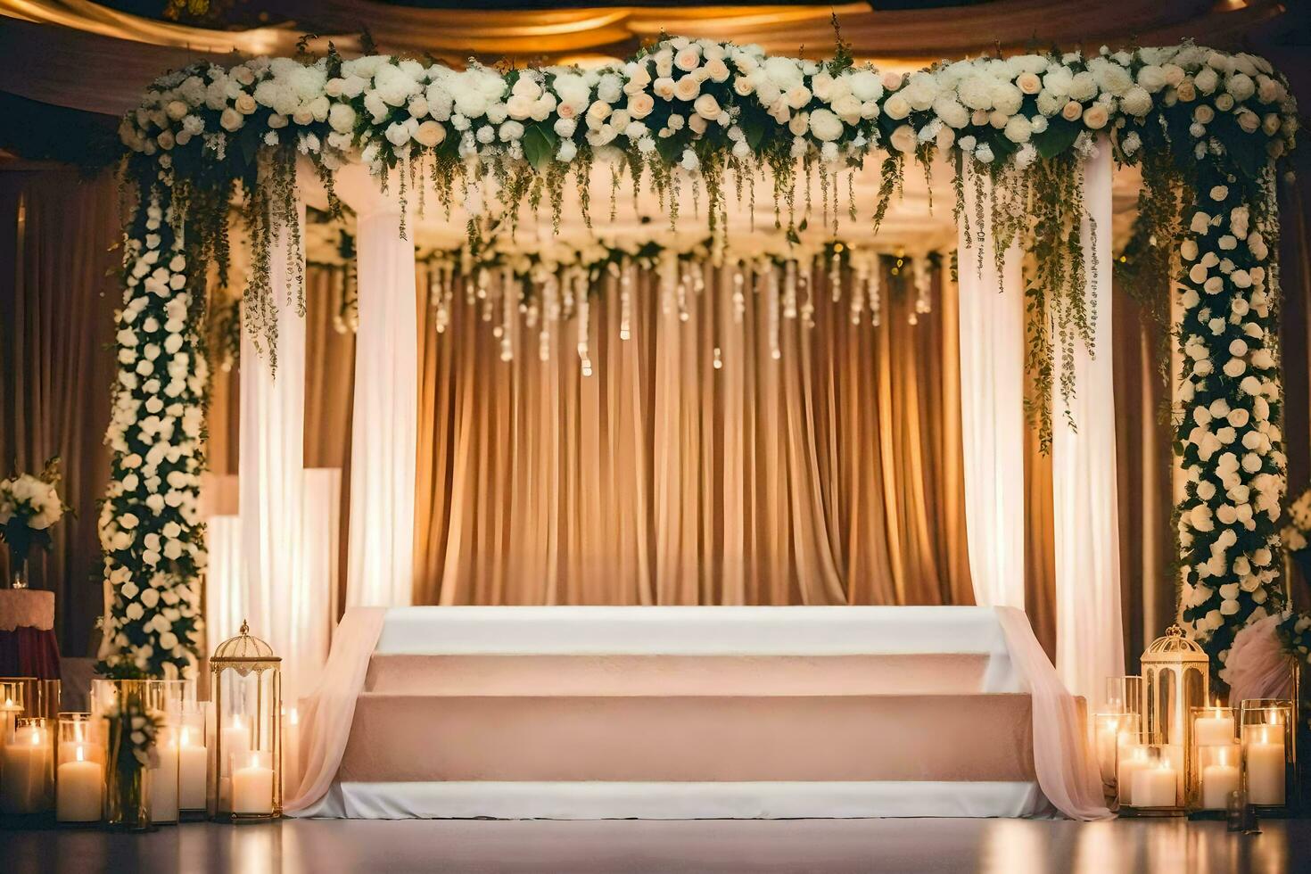 Casamento cerimônia decoração Ideias. gerado por IA foto