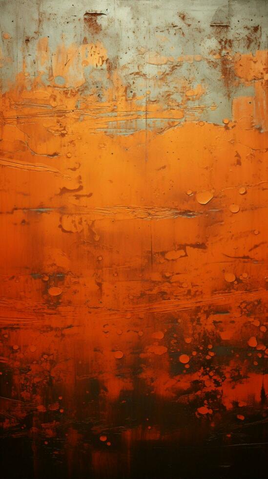 laranja e vermelho grunge tecnologia textura vertical Móvel papel de parede ai gerado foto