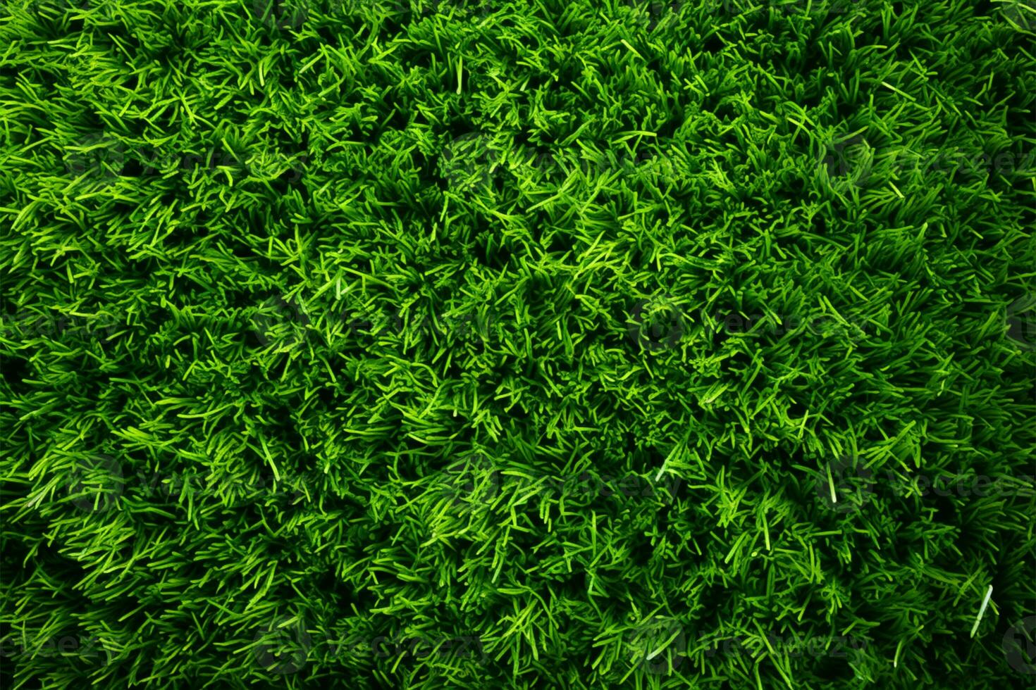 verdejante verde Relva a partir de acima, uma calmante e natural vista ai gerado foto