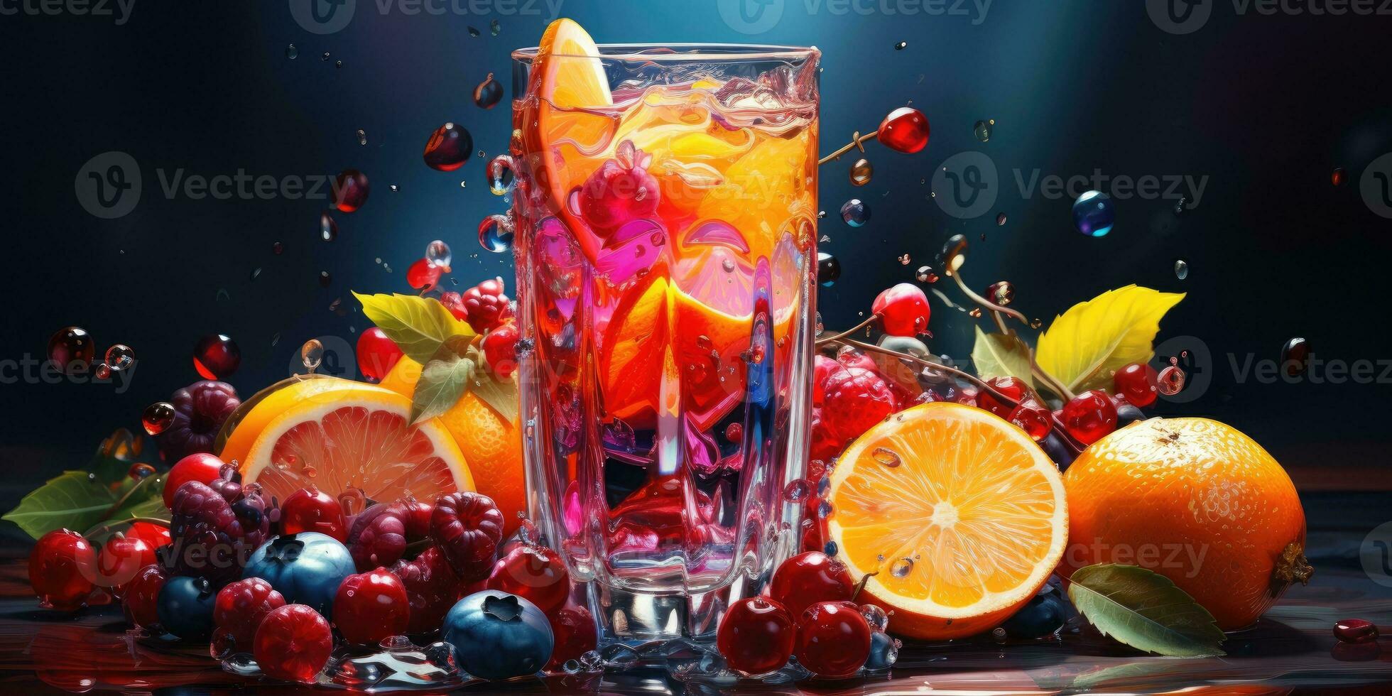 fresco fruta limonada delicioso frutas, apropriado nutrição. generativo ai foto