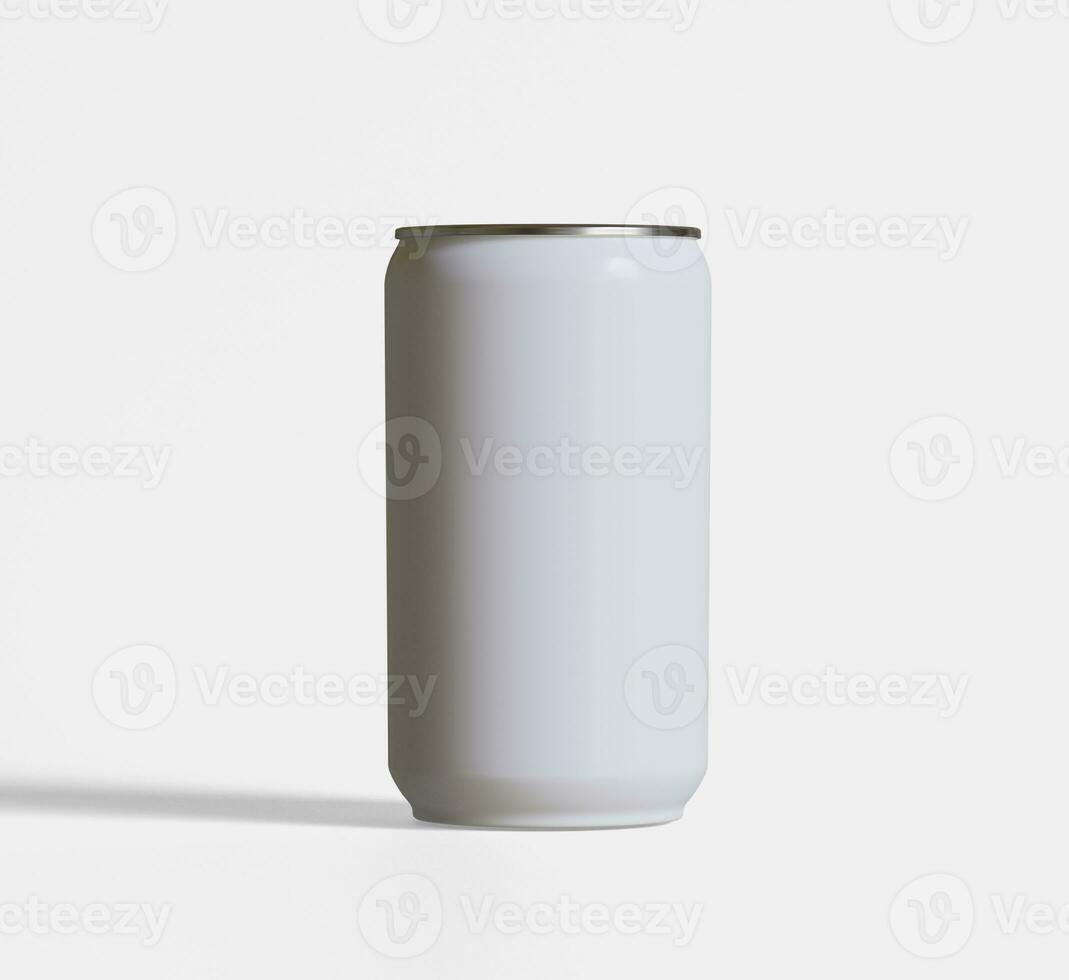 refrigerante pode branco cor ou sólido cor e realista textura Renderização 3d Programas ilustração foto