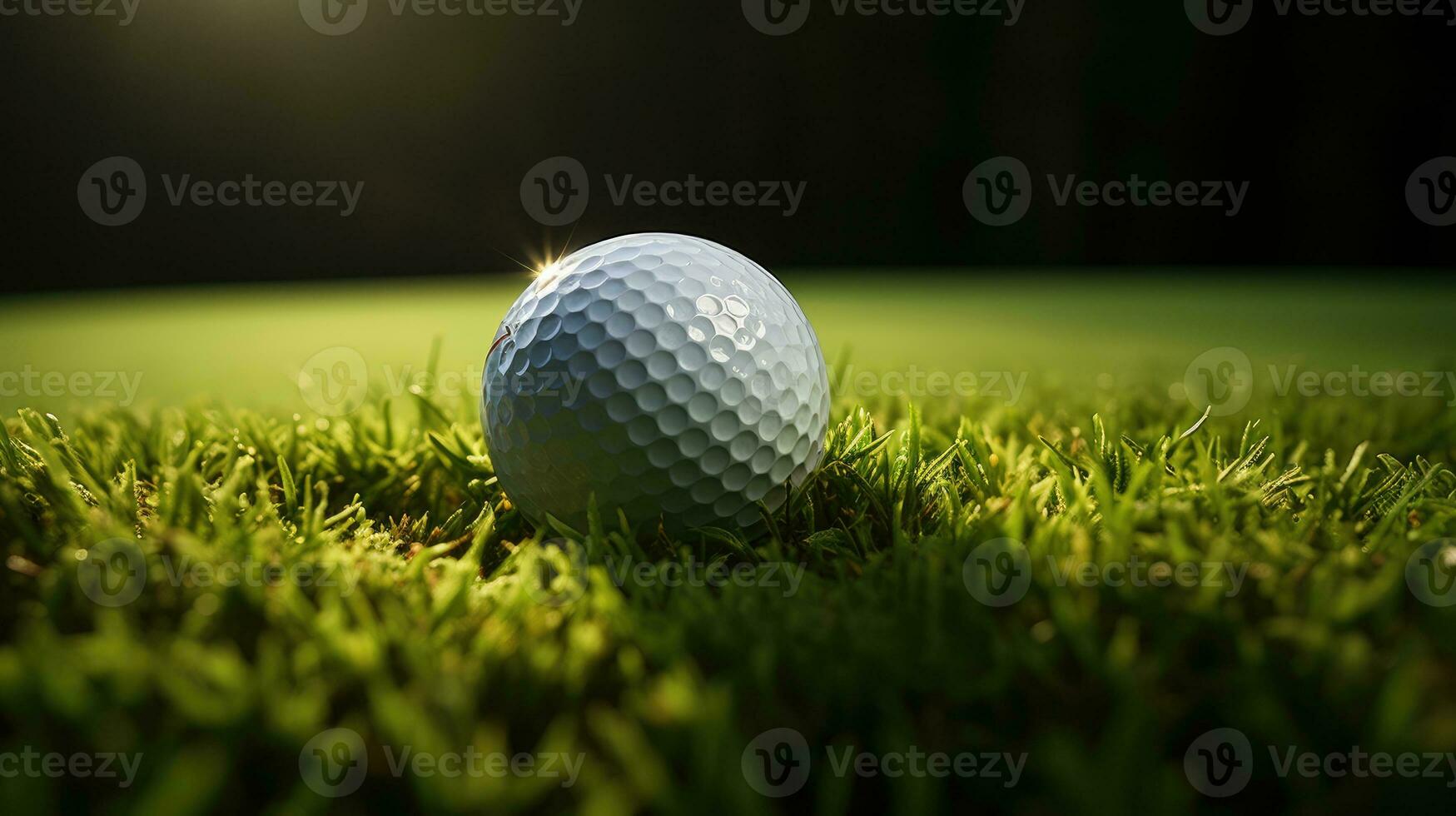 golfe bola em verde ai gerado foto