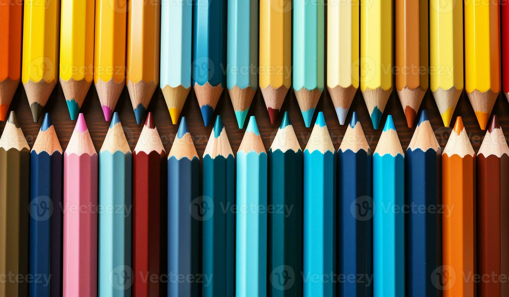 colori lápis n costas para escola conceito. ai gerado foto