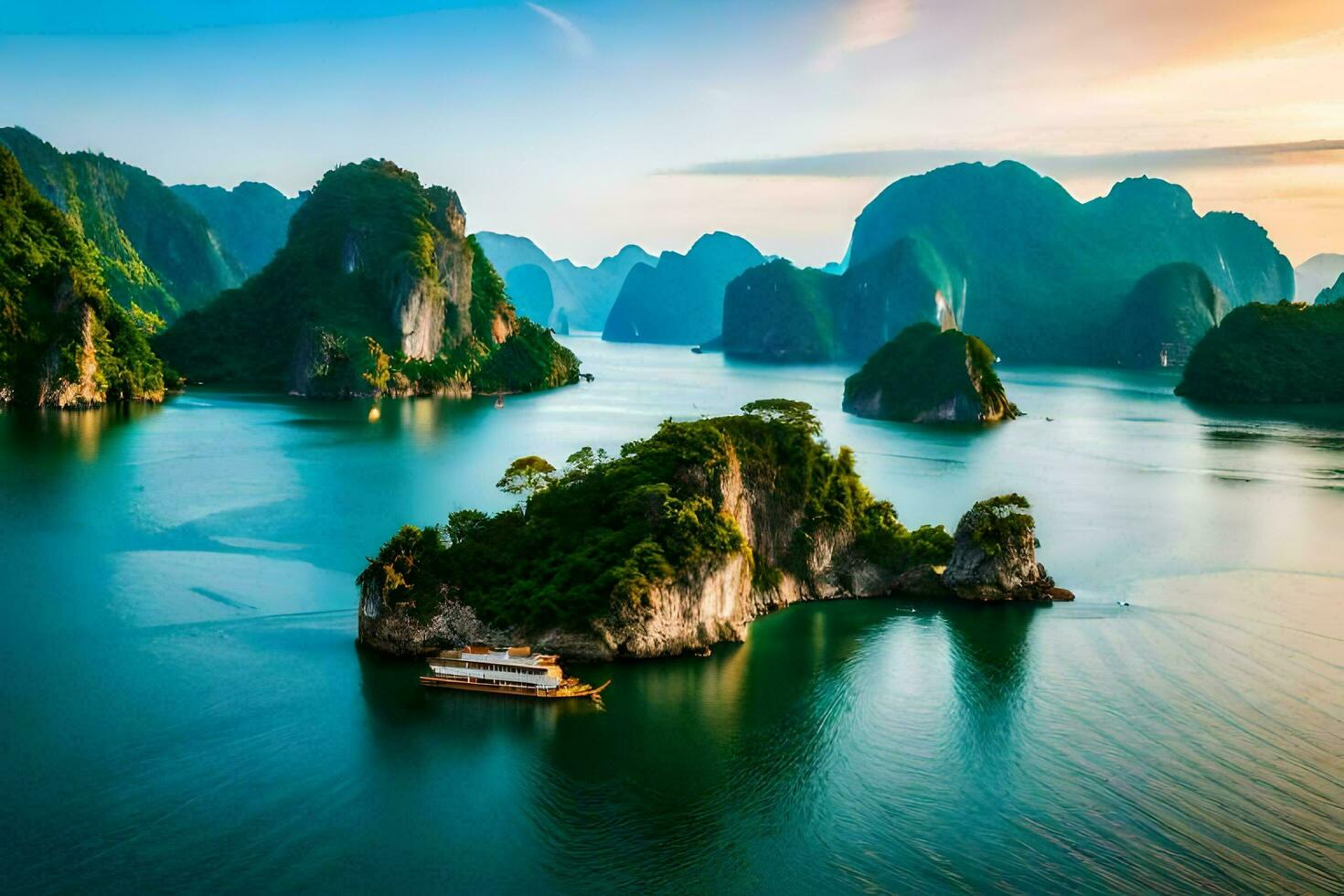 a melhor lugares para Visita dentro Vietnã. gerado por IA foto